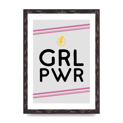 Girl Power" Wall Art - A3 framed