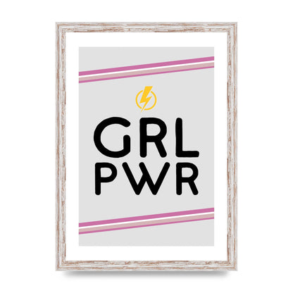 Girl Power" Wall Art - A3 framed