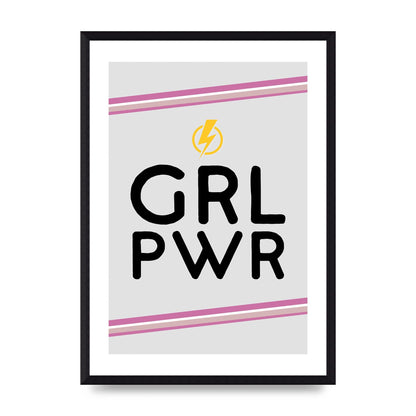Girl Power" Wall Art - A3 framed