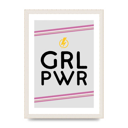 Girl Power" Wall Art - A3 framed