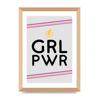Girl Power" Wall Art - A3 framed