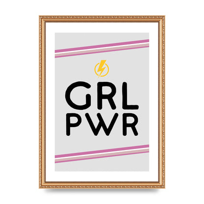 Girl Power" Wall Art - A3 framed
