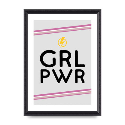 Girl Power" Wall Art - A3 framed