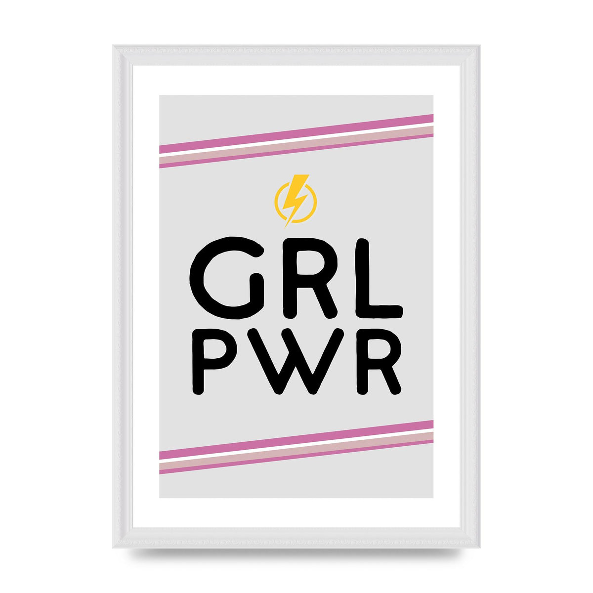 Girl Power" Wall Art - A3 framed