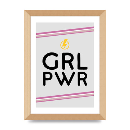 Girl Power" Wall Art - A4 framed