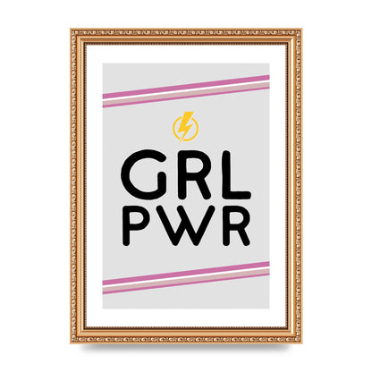 Girl Power" Wall Art - A4 framed