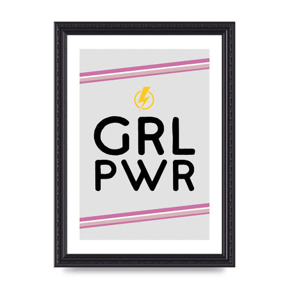 Girl Power" Wall Art - A4 framed