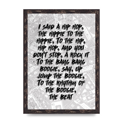 I Said A Hip Hop" Wall Art - A3 framed