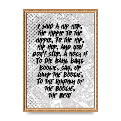 I Said A Hip Hop" Wall Art - A3 framed