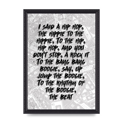 I Said A Hip Hop" Wall Art - A3 framed