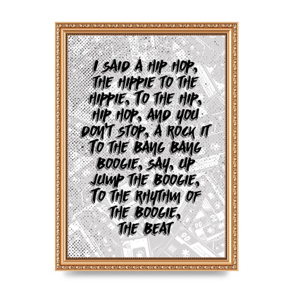 I Said A Hip Hop" Wall Art - A4 framed