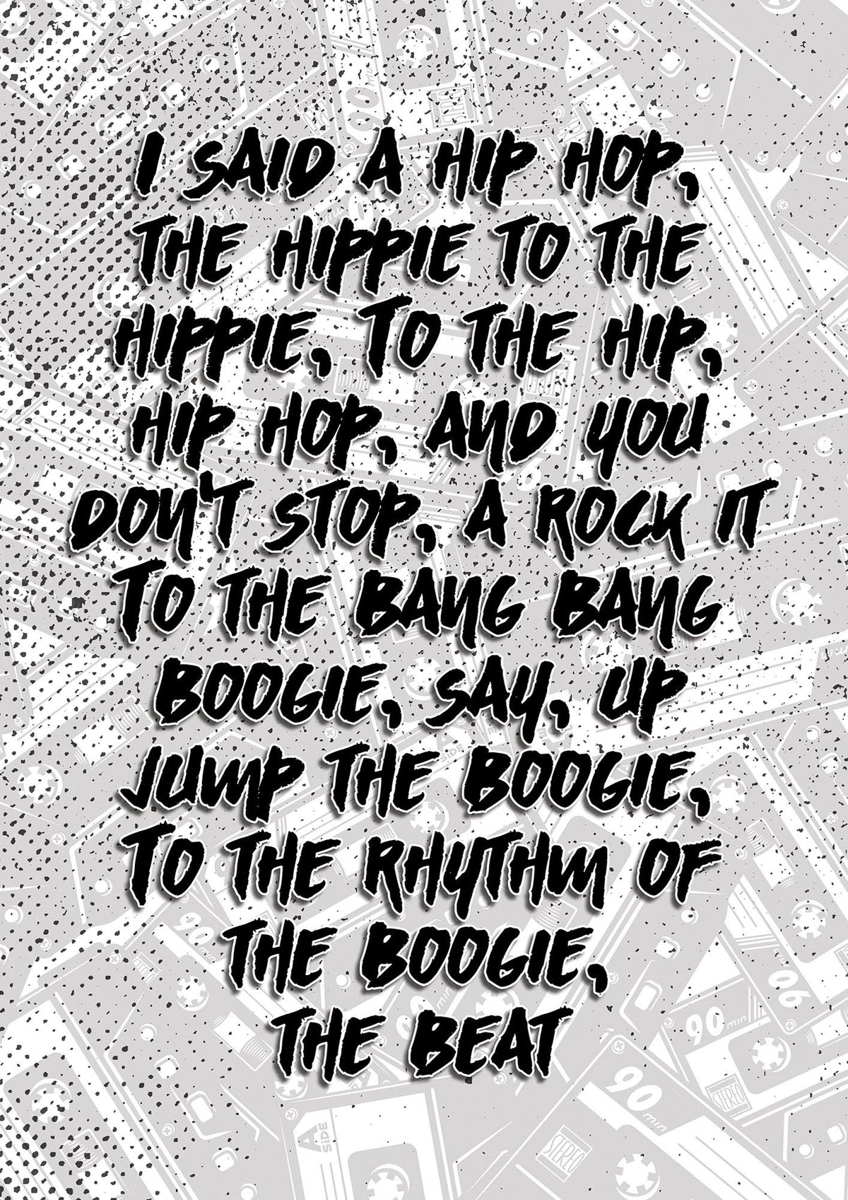 I Said A Hip Hop" Wall Art - detail