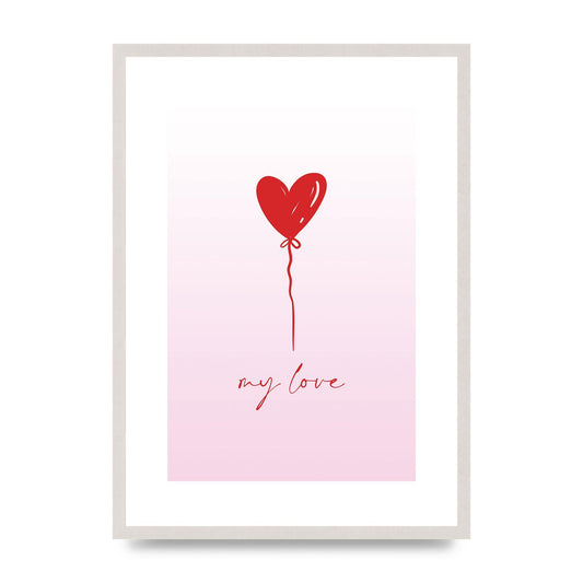 My Love Wall Art - A2 framed