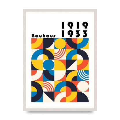 Bauhaus Style 1 print in an A2 white saw cut grain frame