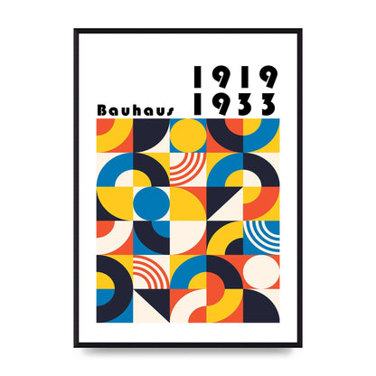 Bauhaus Style 1 Printed Poster - A2 framed