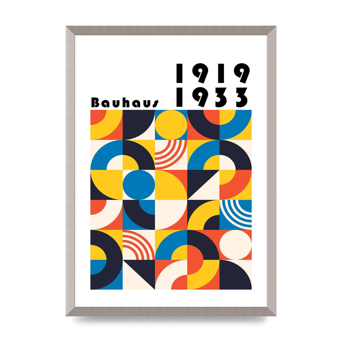 Bauhaus Style 1 Printed Poster - A2 framed