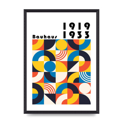 Bauhaus Style 1 Printed Poster - A2 framed