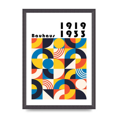 Bauhaus Style 1 Printed Poster - A3 framed