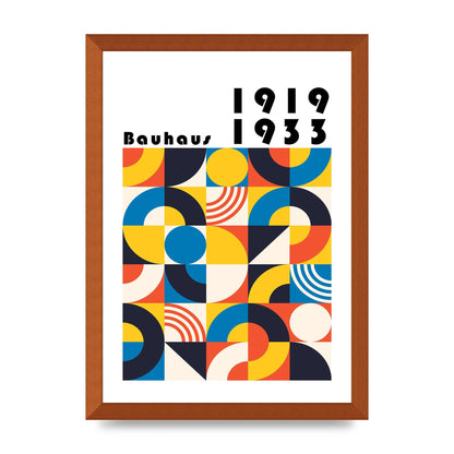 Bauhaus Style 1 Printed Poster - A3 framed