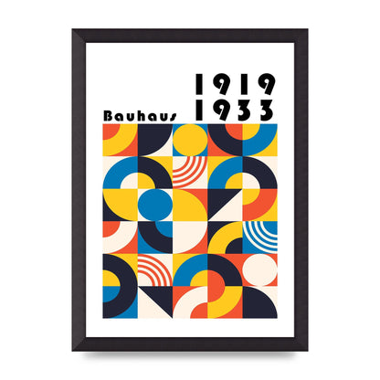 Bauhaus Style 1 Printed Poster - A3 framed