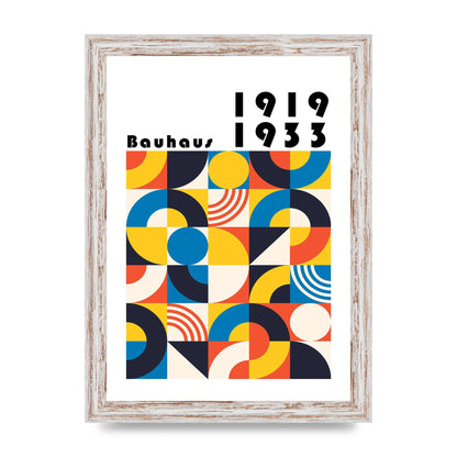 Bauhaus Style 1 Printed Poster - A4 framed