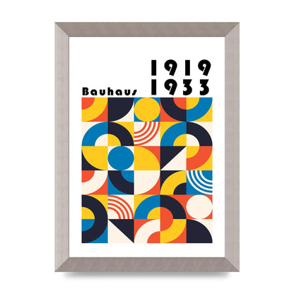 Bauhaus Style 1 Printed Poster - A4 framed