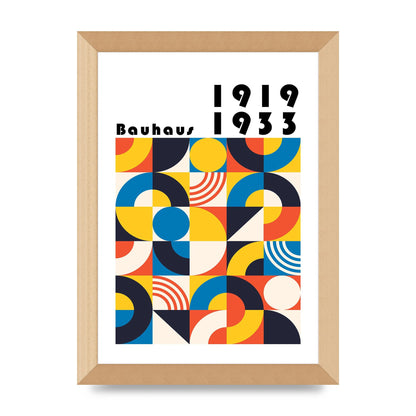 Bauhaus Style 1 Printed Poster - A4 framed