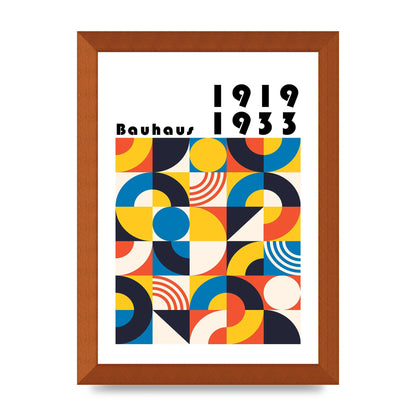 Bauhaus Style 1 Printed Poster - A4 framed