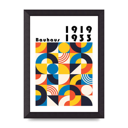 Bauhaus Style 1 Printed Poster - A4 framed