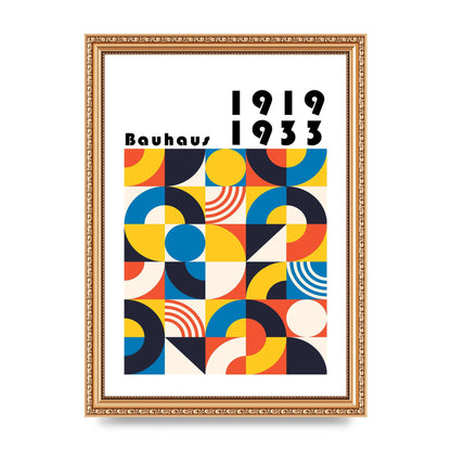 Bauhaus Style 1 Printed Poster - A4 framed