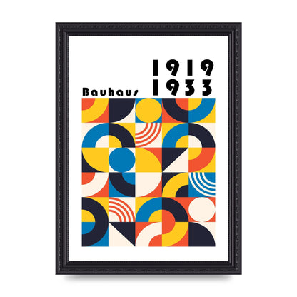 Bauhaus Style 1 Printed Poster - A4 framed
