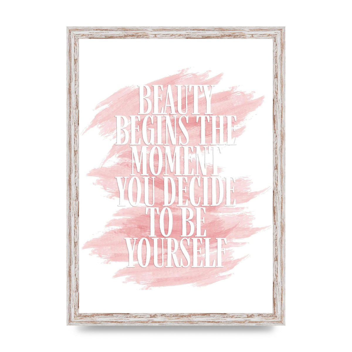 Beauty Begins The Moment" Wall Art - A3 framed