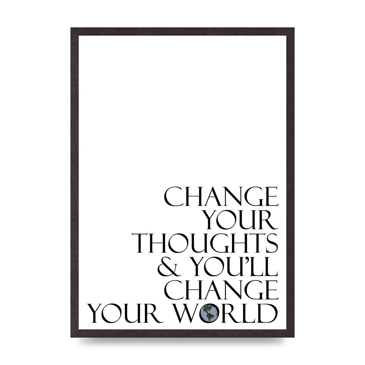 Change Your Thoughts" Wall Art - A2 framed