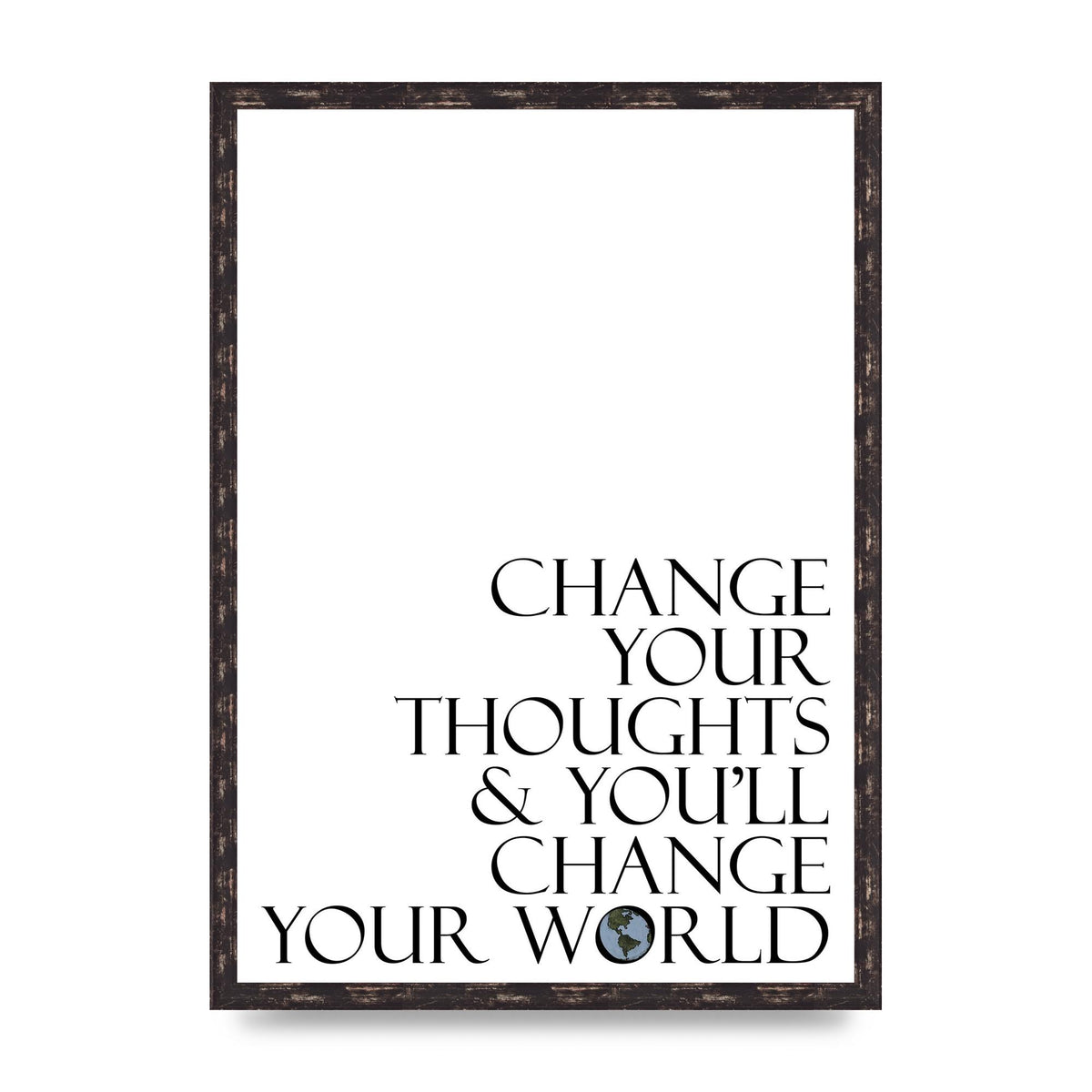 Change Your Thoughts" Wall Art - A2 framed