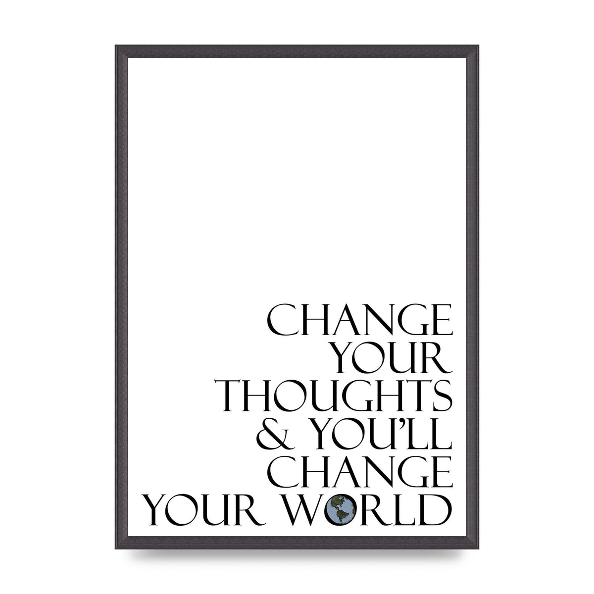 Change Your Thoughts" Wall Art - A2 framed