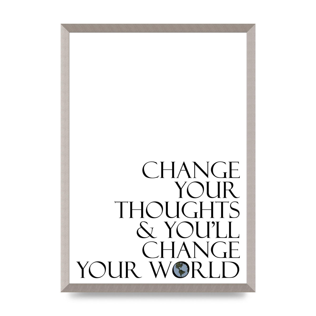 Change Your Thoughts" Wall Art - A2 framed