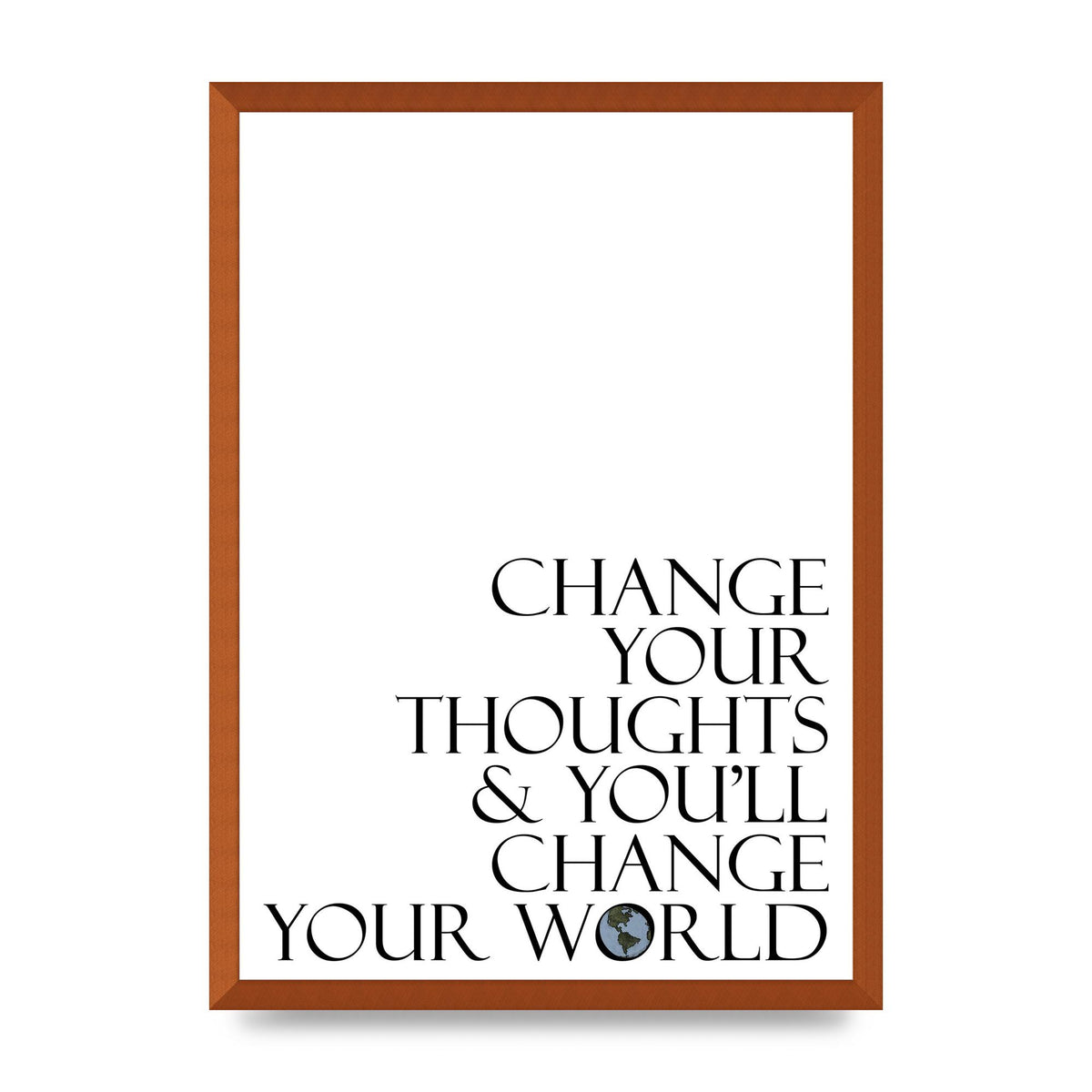 Change Your Thoughts" Wall Art - A2 framed