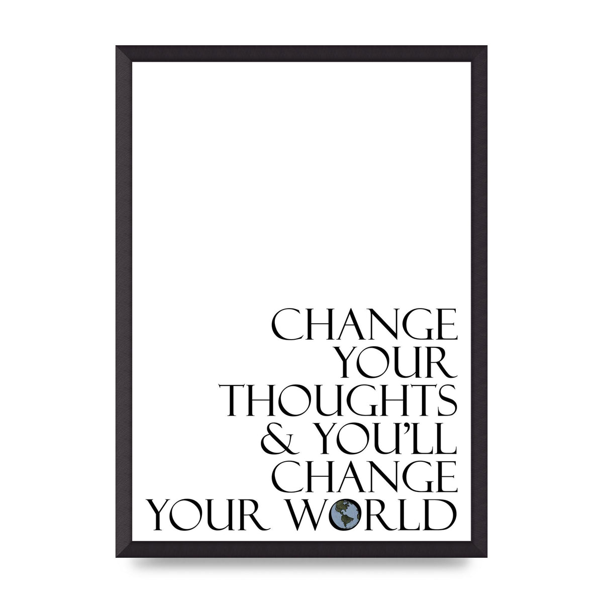 Change Your Thoughts" Wall Art - A2 framed