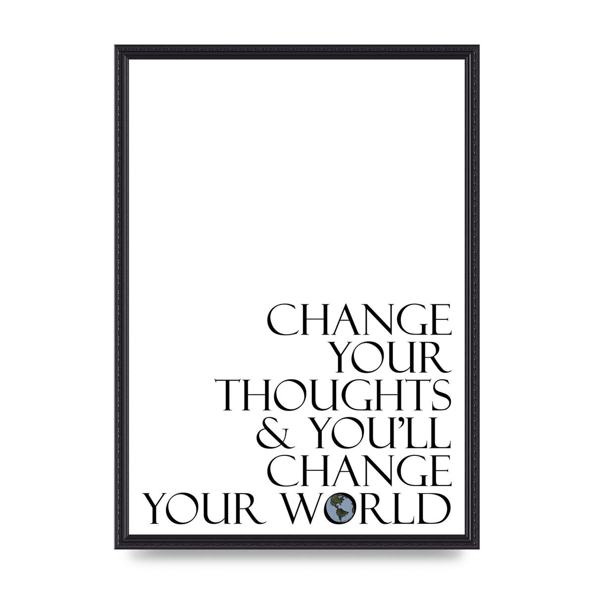 Change Your Thoughts" Wall Art - A2 framed
