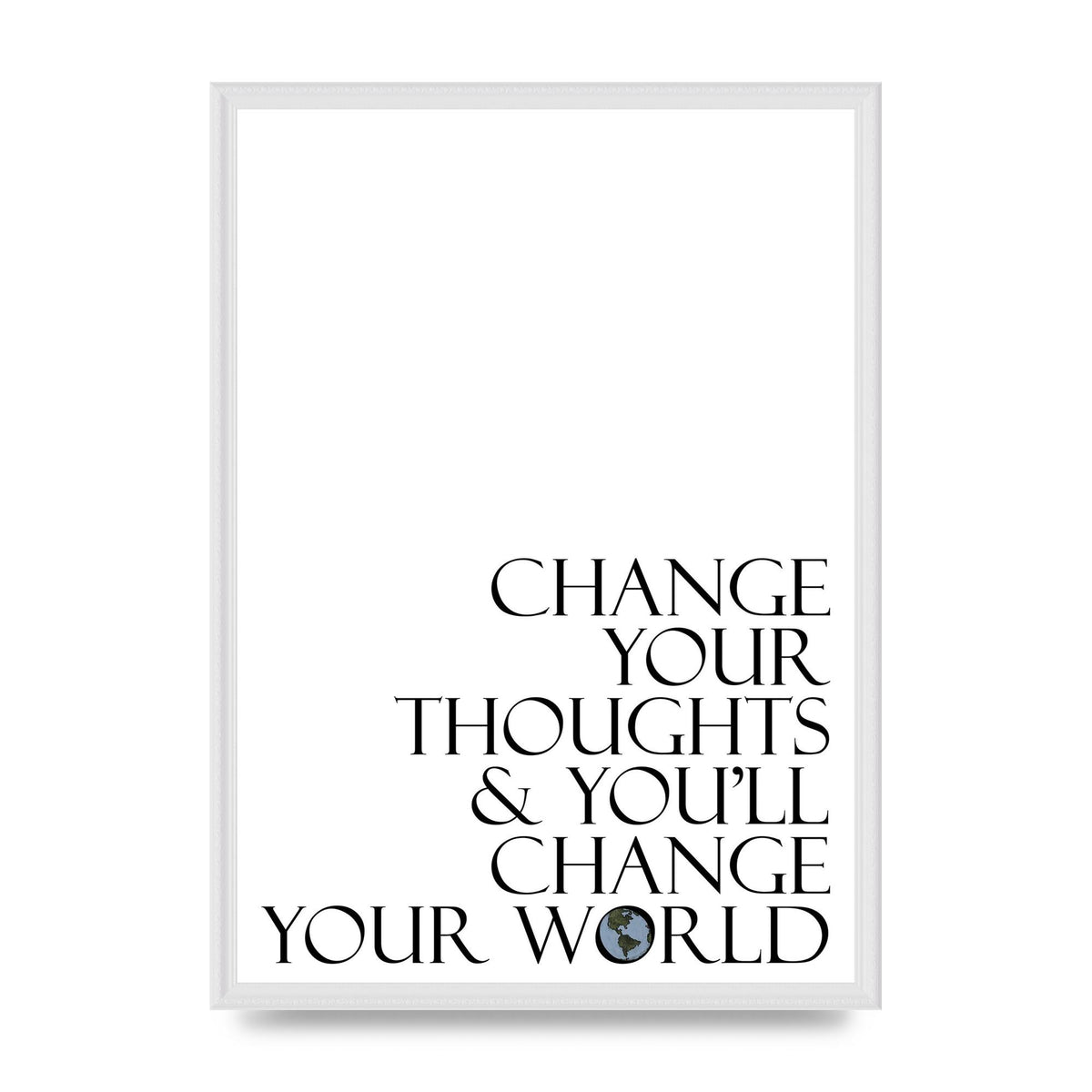 Change Your Thoughts" Wall Art - A2 framed