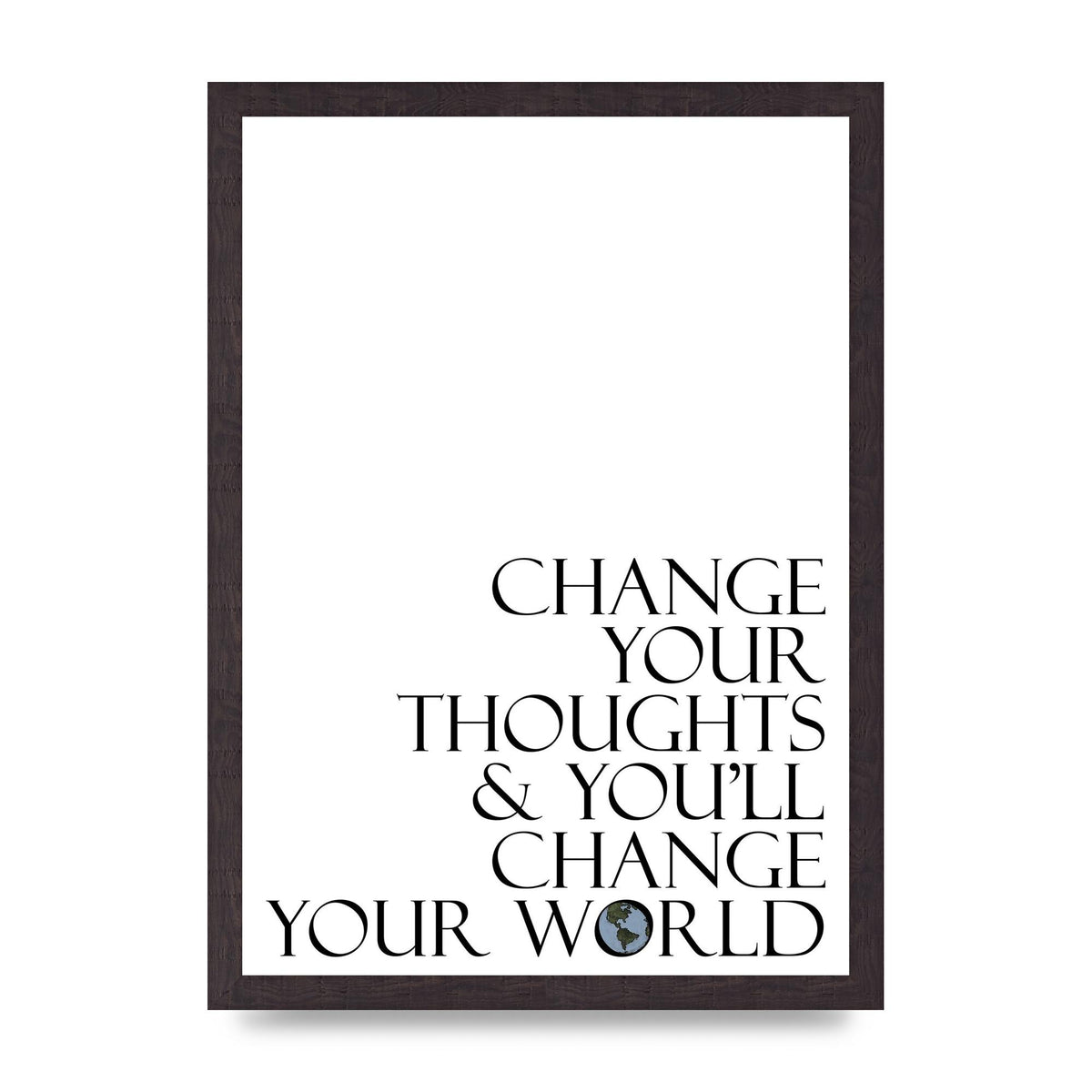Change Your Thoughts" Wall Art - A3 framed