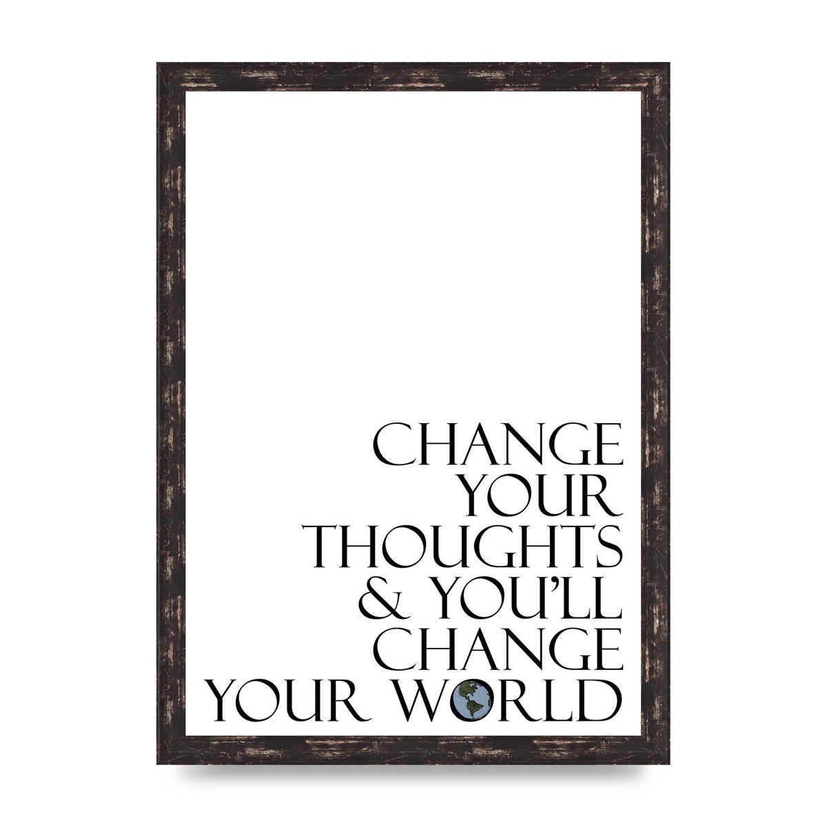 Change Your Thoughts" Wall Art - A3 framed
