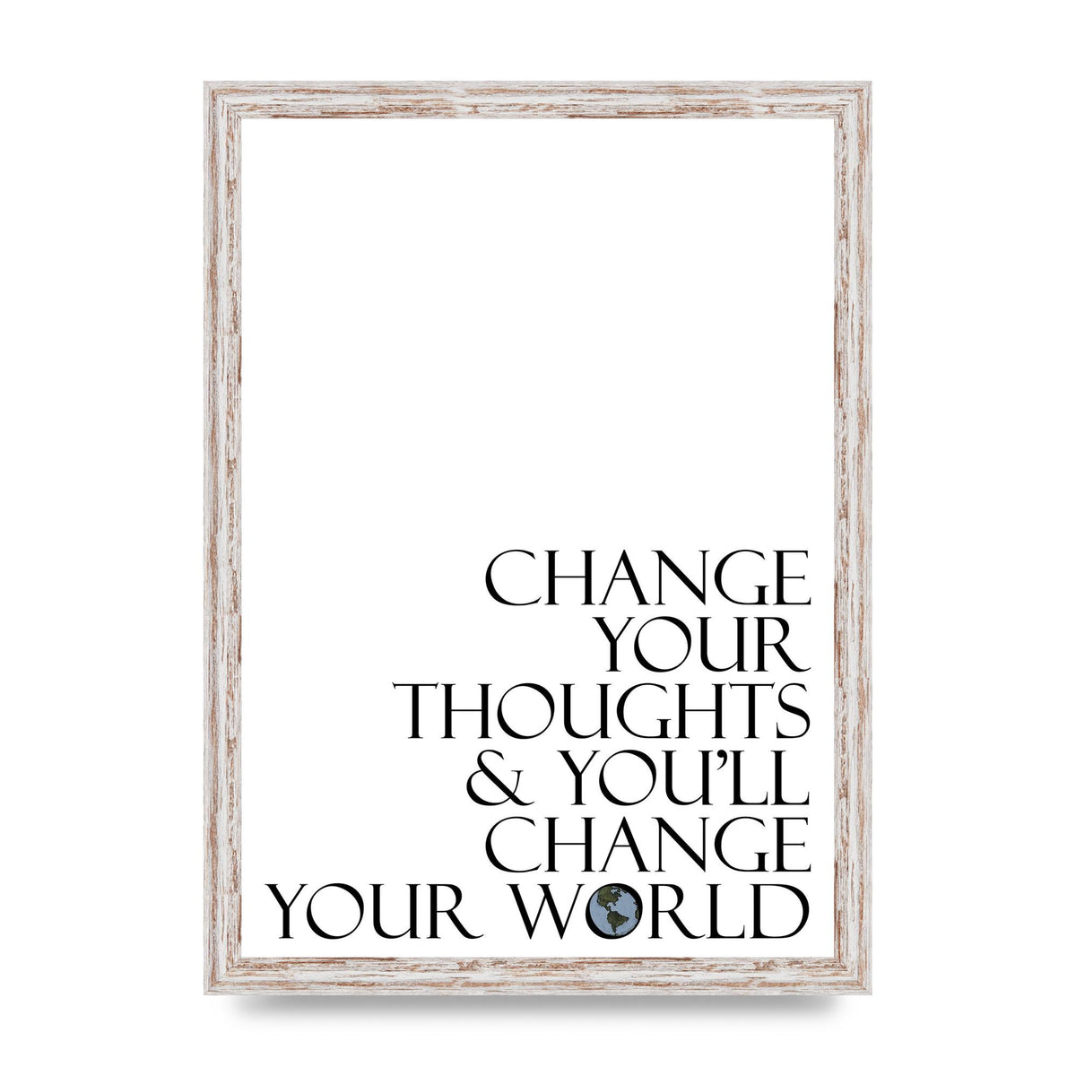 Change Your Thoughts" Wall Art - A3 framed