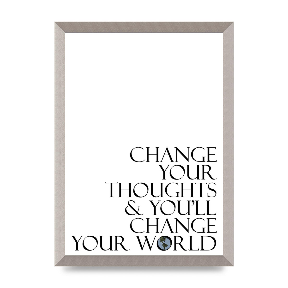 Change Your Thoughts" Wall Art - A3 framed