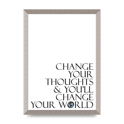 Change Your Thoughts" Wall Art - A3 framed