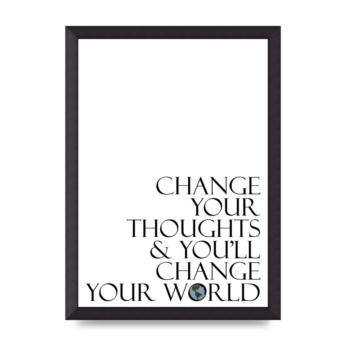 Change Your Thoughts" Wall Art - A3 framed