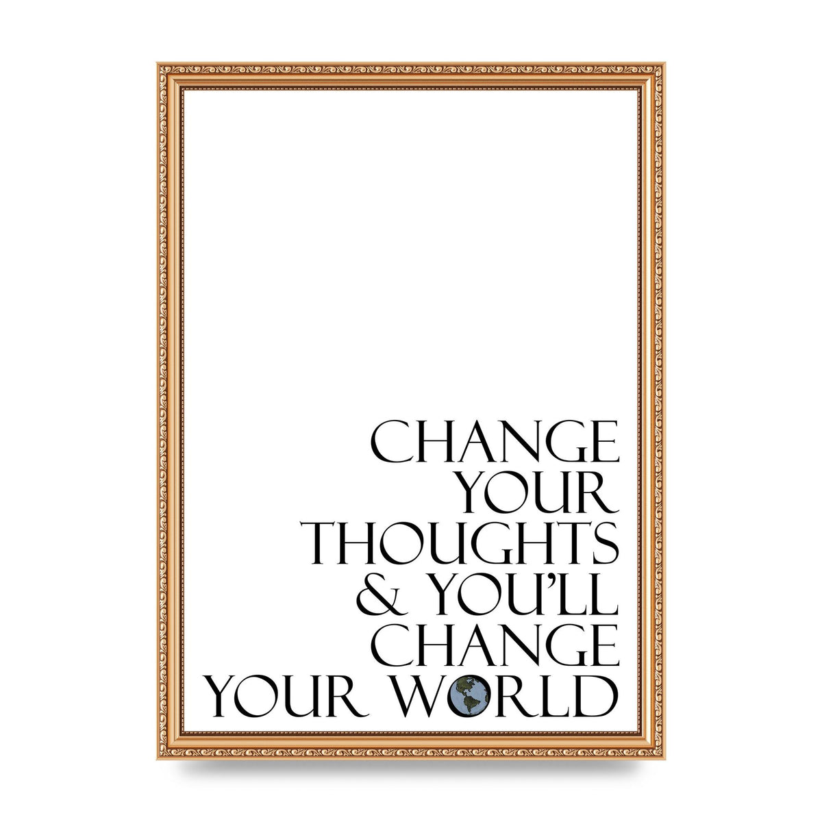 Change Your Thoughts" Wall Art - A3 framed