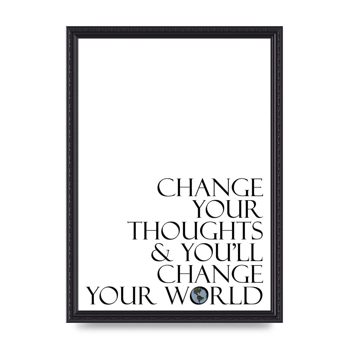 Change Your Thoughts" Wall Art - A3 framed