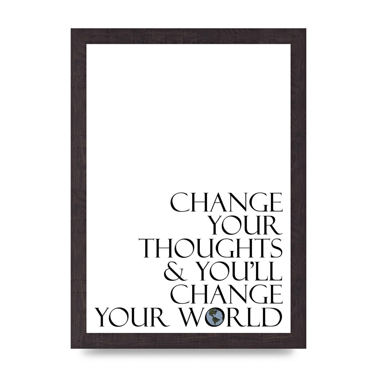 Change Your Thoughts" Wall Art - A4 framed