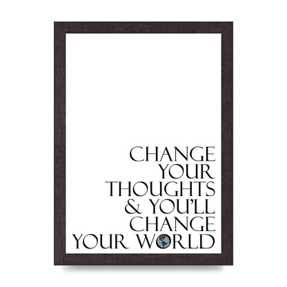 Change Your Thoughts" Wall Art - A4 framed